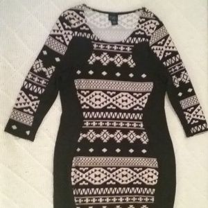 Rue + Black Aztec Dress Size 1X